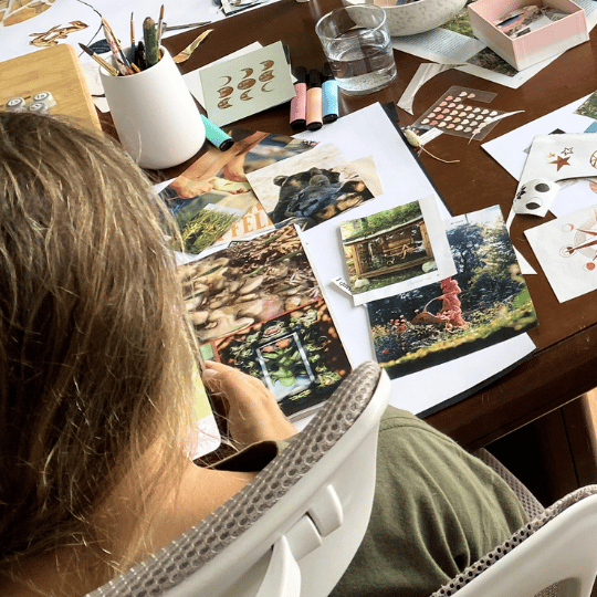 Een creatief vision board tijdens de workshop in Amersfoort.